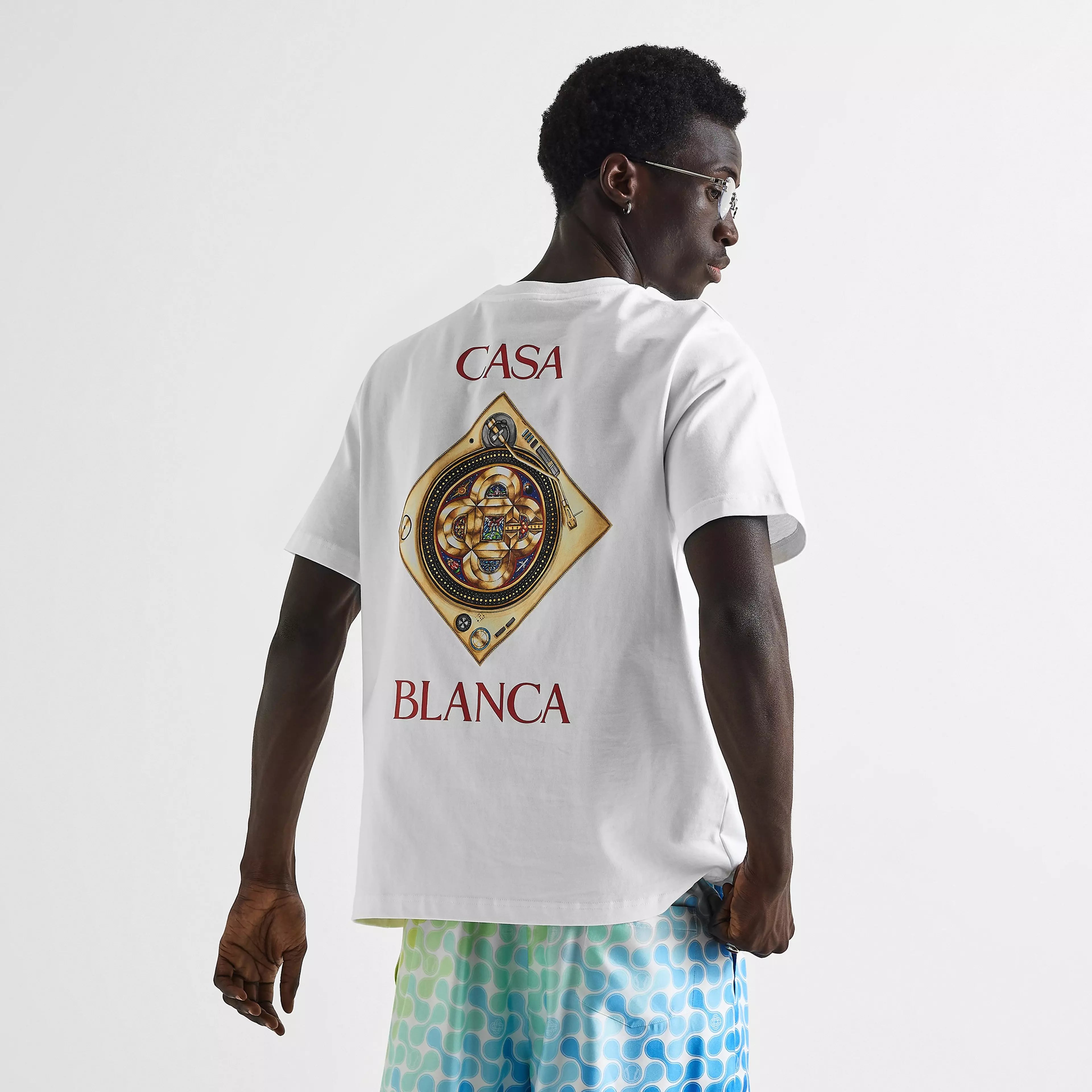 Casablanca Plafond Orne De Musique Short Sleeve T‑Shirt White