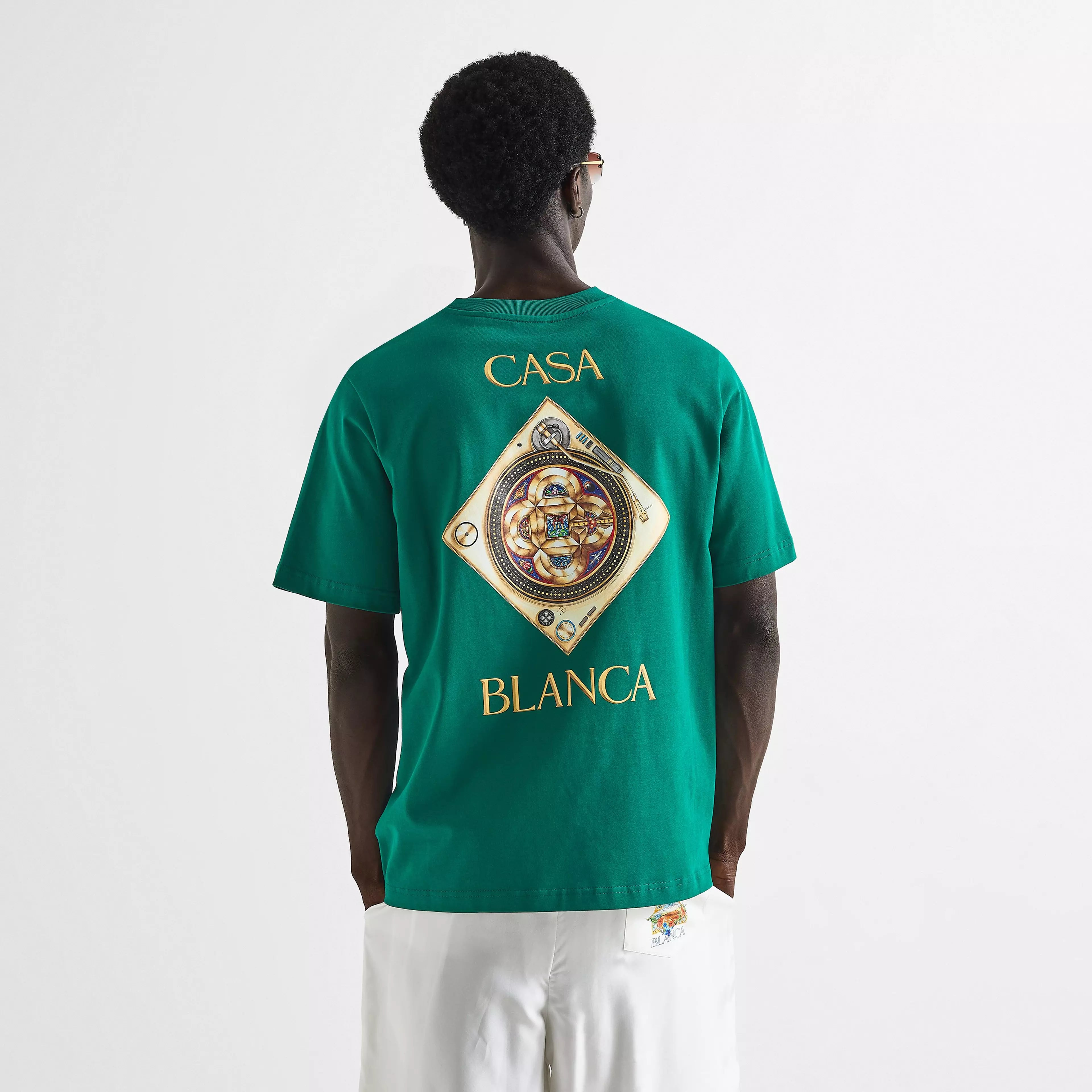 Casablanca Plafond Orne De Musique Short Sleeve T‑Shirt Green