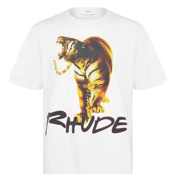 Rhude Tiger T Shirt White