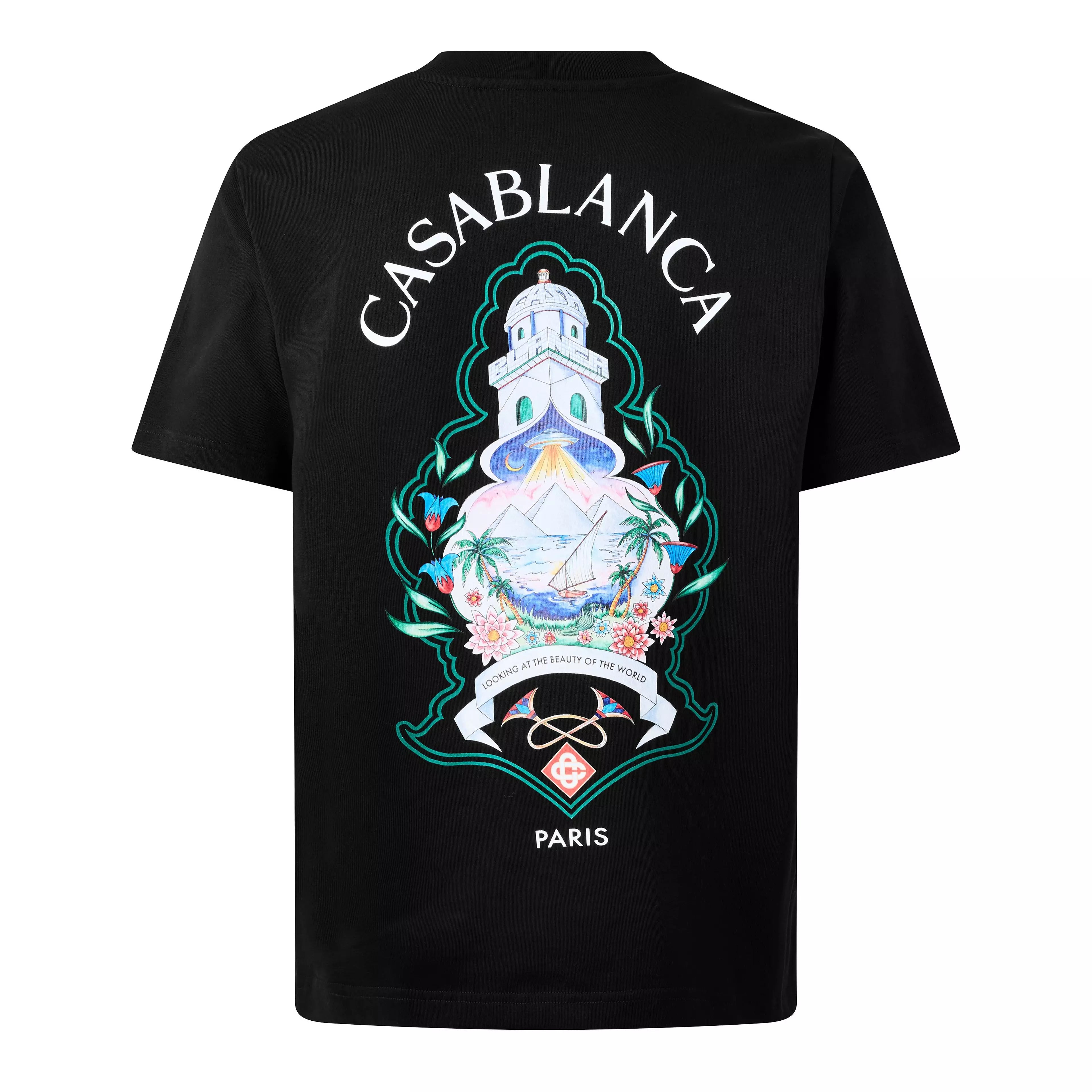 CASABLANCA CASA HOTEL EMBLEM T-Shirt Black