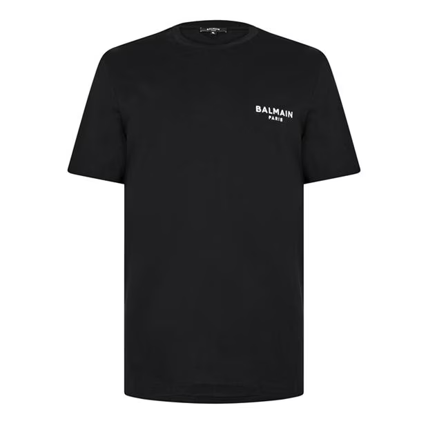 Balmain Chest Logo T Shirt Black