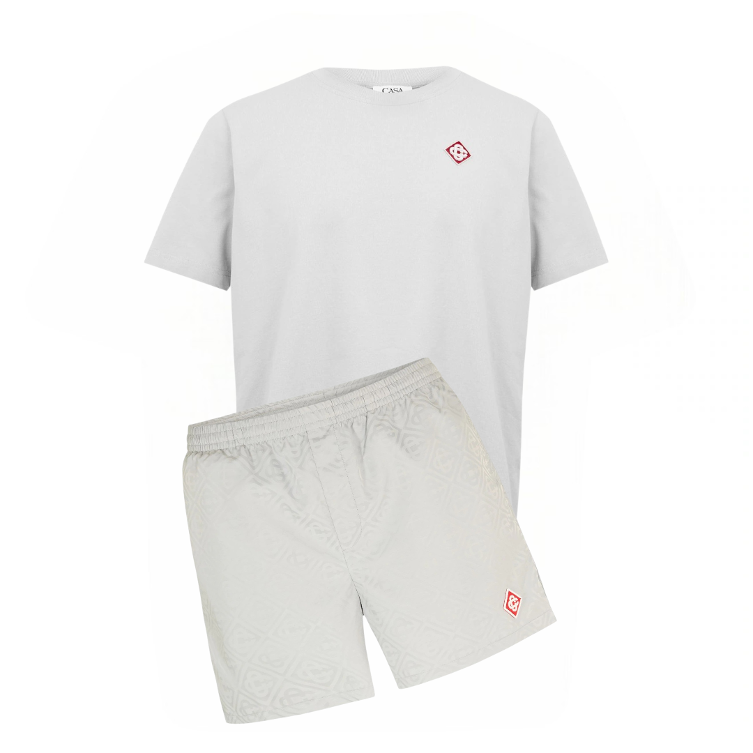 Casablanca Logo Swim Shorts Set Grey