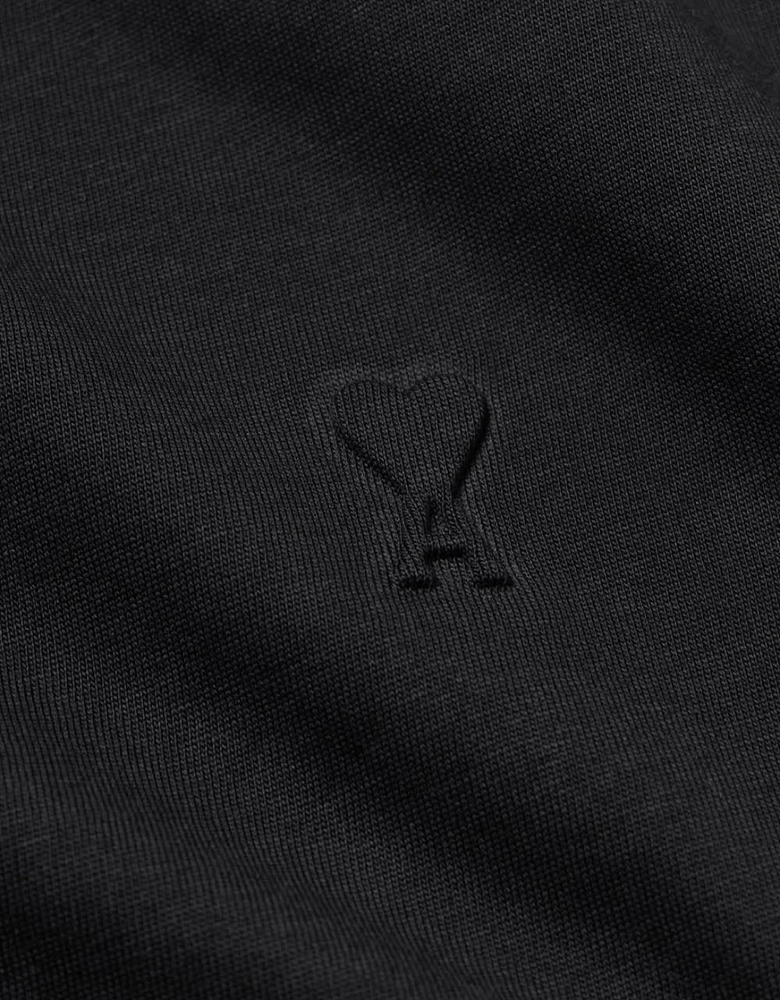 Ami Paris Embossed Logo T Shirt Black