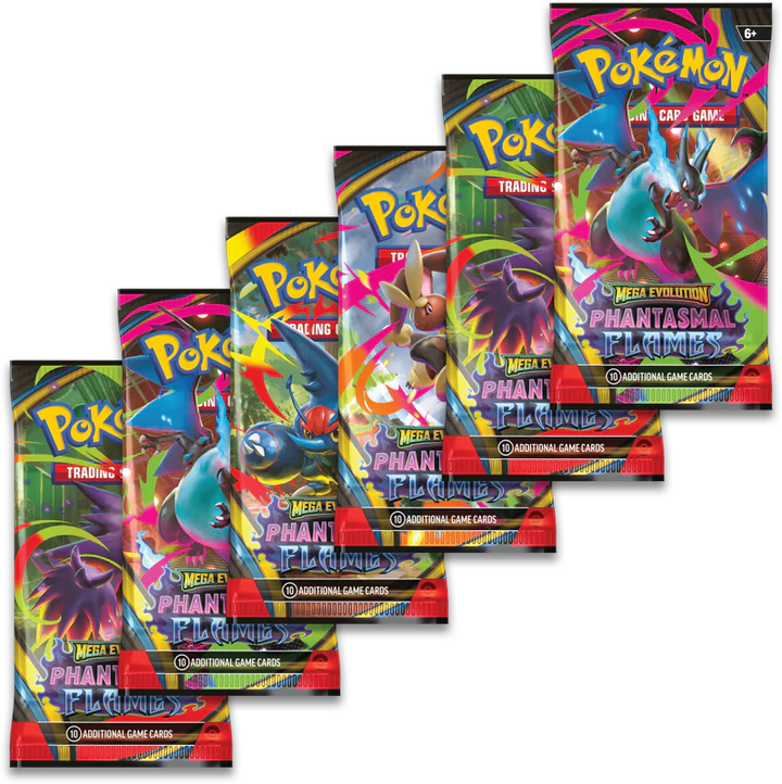 Pokemon Mega Evolution Phantasmal Flames Booster Bundle (PK6)