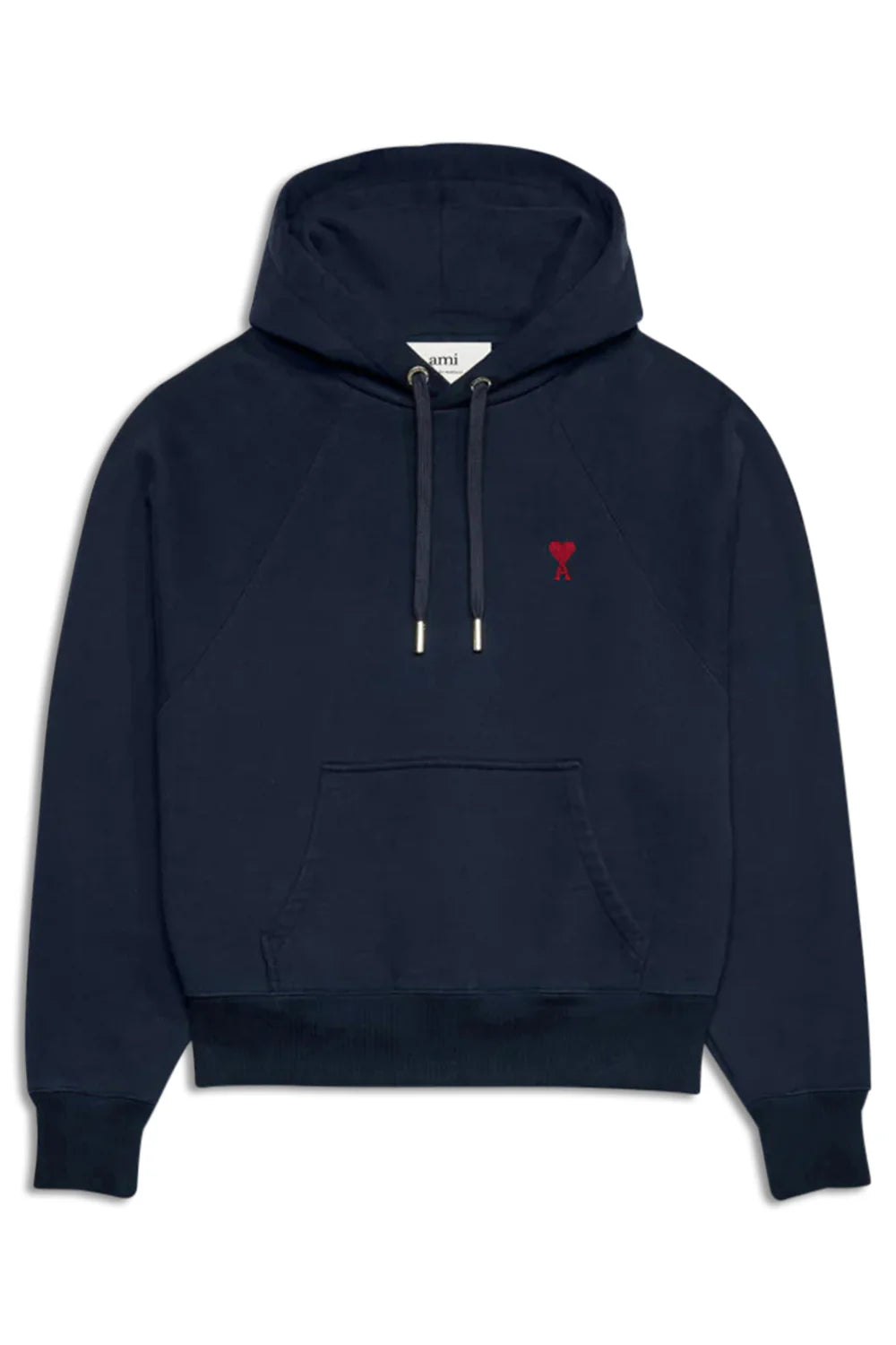 Ami Paris Logo Hoodie Navy