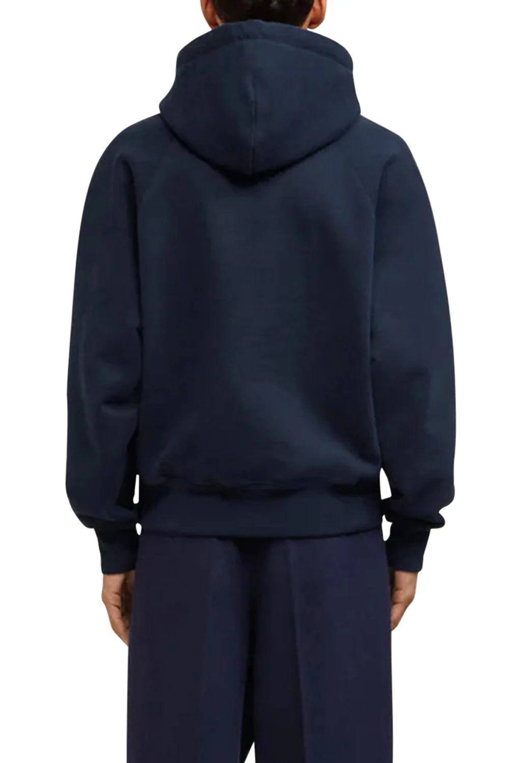Ami Paris Logo Hoodie Navy