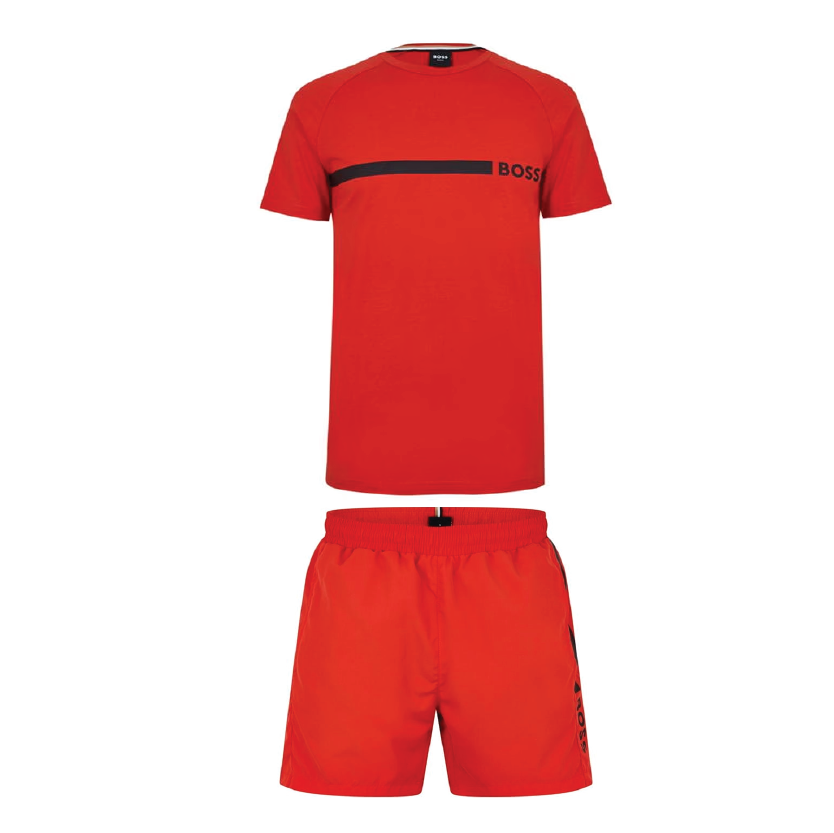 Hugo Boss Shorts Set Red
