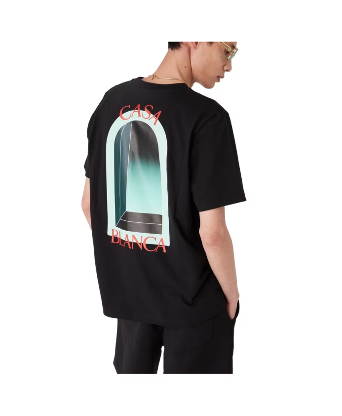 Casablanca L'Arche Graphic T Shirt Black