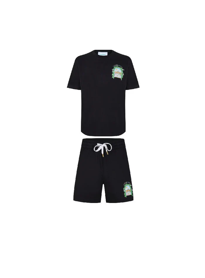 Casablanca L'Arche Shorts Set Black