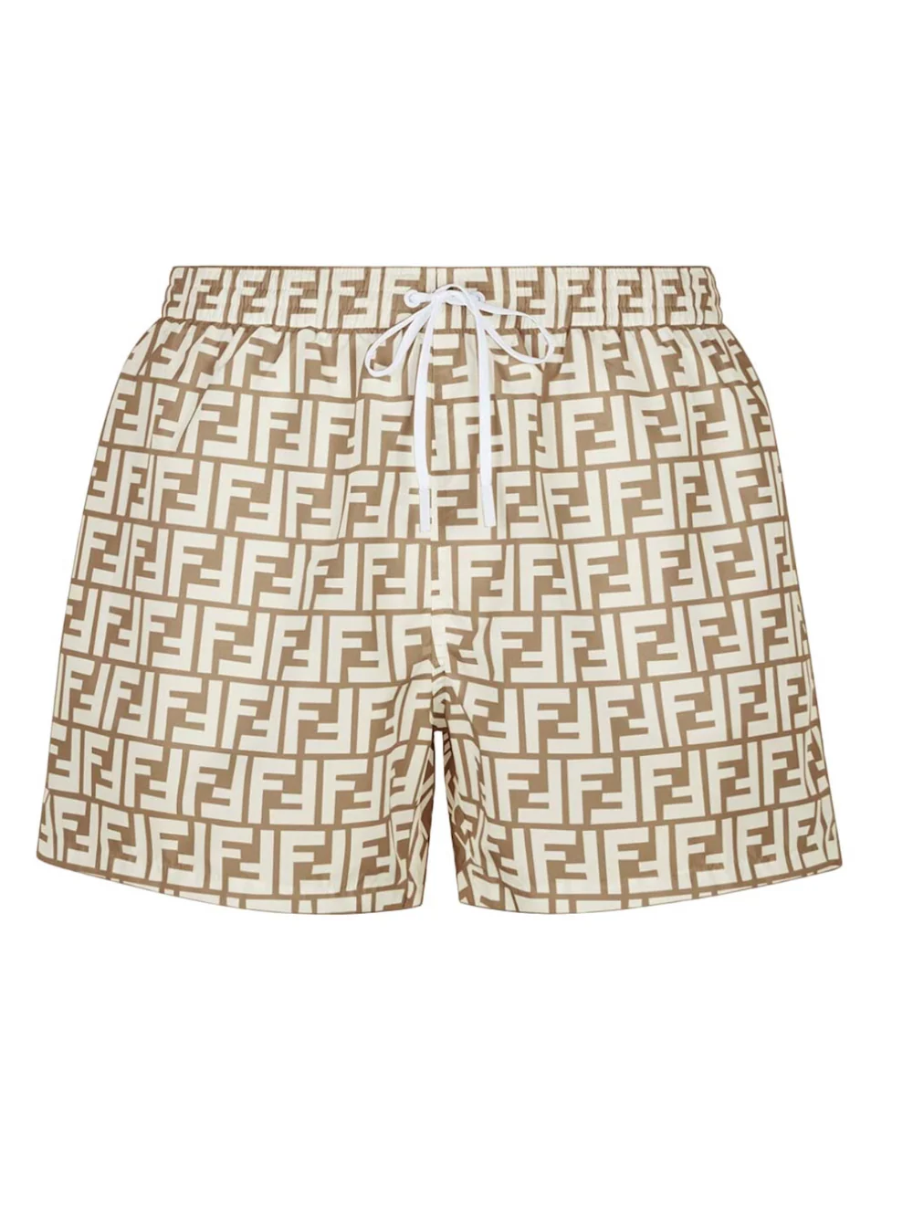 Fendi FF Logo Swim Shorts Beige