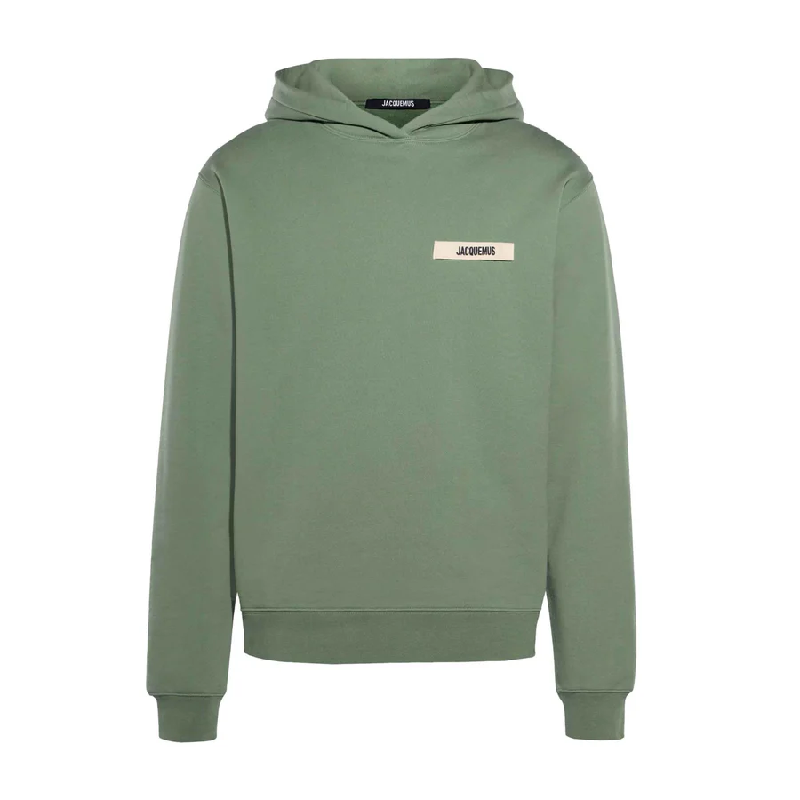 Jacquemus The Gros Grain Logo Hoodie Green