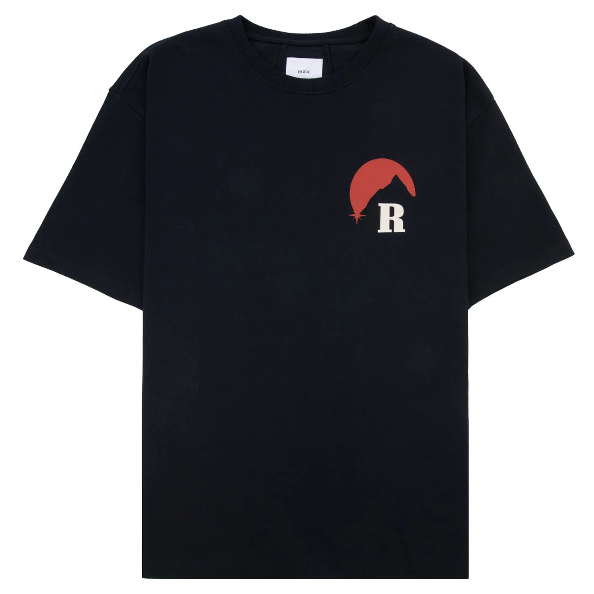 RHUDE MOONLIGHT REGATTA T SHIRT BLACK