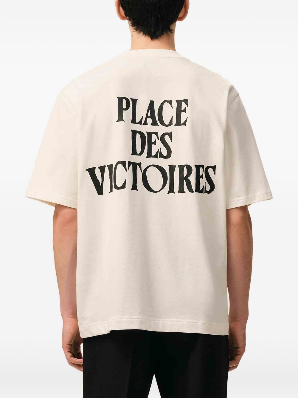 Ami Paris Logo Print T Shirt Off White