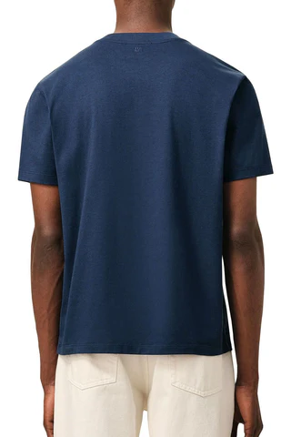 Ami Paris 'Ami De Coeur' Heart T-Shirt Blue Ink