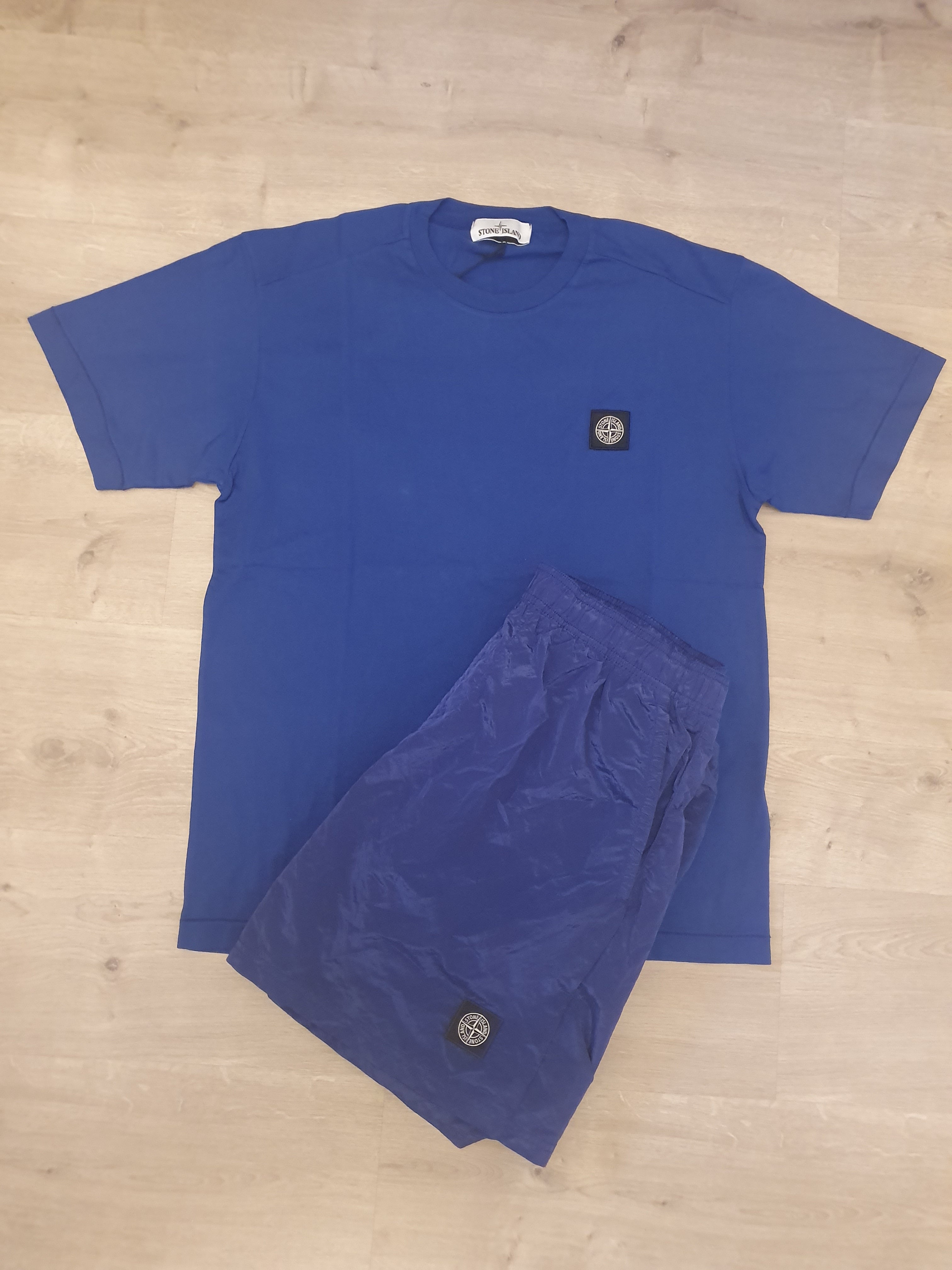 Stone Island Shorts Set Royal Blue