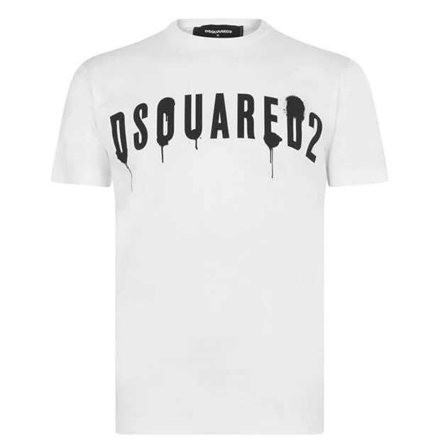 DSquared2 Paint Logo T Shirt White