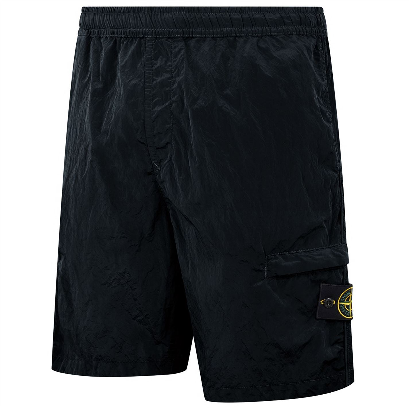 Stone Island Metal Badge Shorts Navy