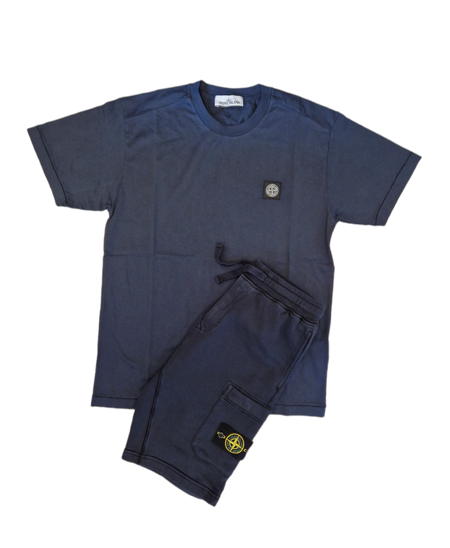 Stone Island Patch Shorts Set Navy