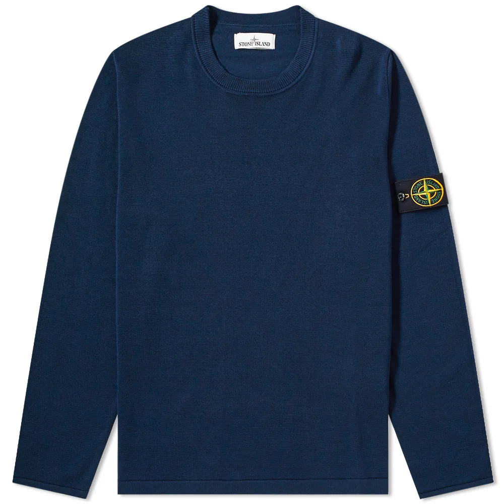 Stone Island Lightweight Wool Jumper Blue