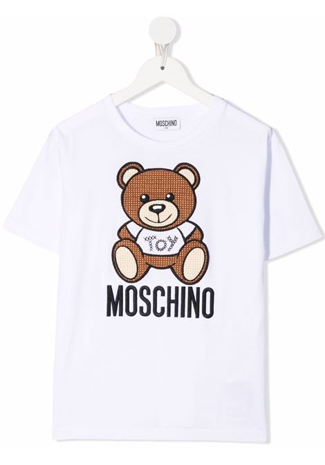 Moschino kids Bear T Shirt White